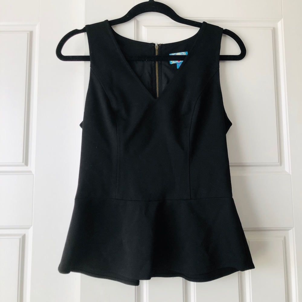 Black Peplum Top